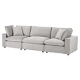 thumbnail image 1 of Sofa, Velvet, Light Grey Gray, Modern Contemporary Urban Design, Living Lounge Room Hotel Lobby Hospitality, 1 of 10
