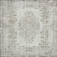 thumbnail image 1 of Ahgly Company Machine Washable Indoor Square Traditional Dark White Beige Area Rugs, 8' Square, 1 of 7
