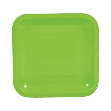 Lime Green Square Paper Dessert Plates - 24 Ct.