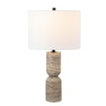 thumbnail image 3 of SAFAVIEH Nara 25" Mid-Century Travertine Grey Table Lamp with White Shade, 3 of 6