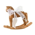 thumbnail image 3 of Figura de caballo de madera coleccionable, recuerdo de temporada navideña, cinta elegante Cinta De Organza, 3 of 9