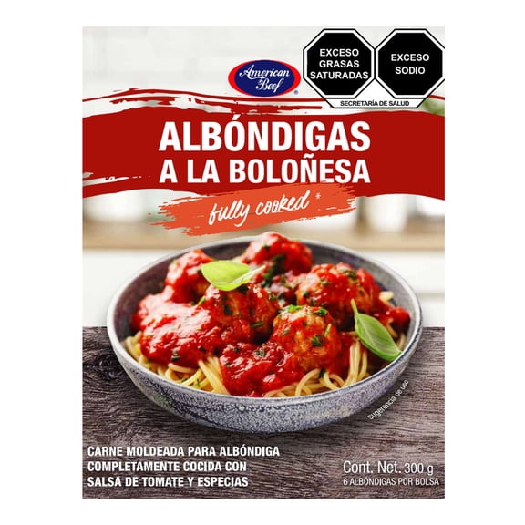 Albóndigas a la boloñesa American Beef con salsa de tomate y especias 300 g