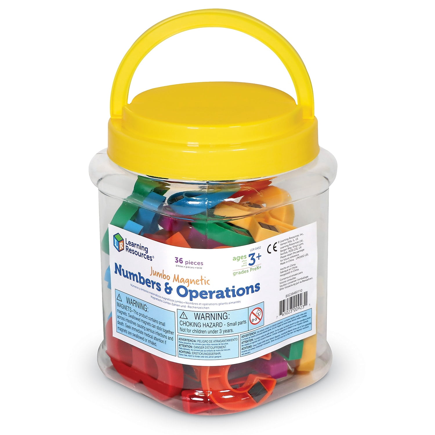 Learning Resources Jumbo Magnetic Numbers & Operations, Set of 36