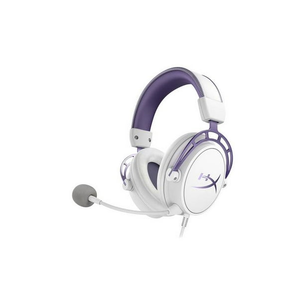 HyperX Cloud Alpha Gaming Headset White/Purple Limited Edition for