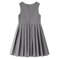 thumbnail image 4 of mgoYE Dress for Kids 10-12 Girls School Uniform Jumper Dress Solid Soft Sleeveless Crew Neck A-Line Pleated Dress(Grey,12-14 Years), 4 of 9