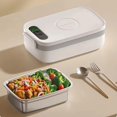 thumbnail image 4 of Cordless Electric Lunch Box for Adults, 14000mAh Rechargeable Heated Lunch Box, 1L Stainless Steel Portable Self Heating Food Warmer for Office/Picnic/Car/Truck/Work, 4 of 8
