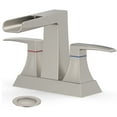 thumbnail image 1 of Waterfall Bathroom Sink Faucet, 4 inch 2 Handle Water Tap with Pop Up Drain & Hose, 1 of 8