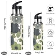 thumbnail image 2 of Yayeee 20oz Insulated Water Bottle Double Wall Stainless Steel with Flip Straw Lid, Navy Flower, 2 of 7