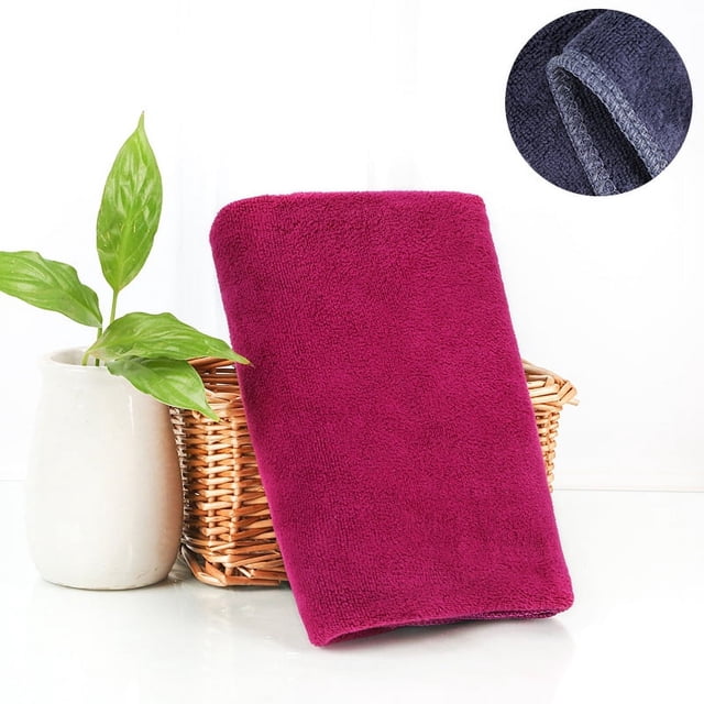 Nvzi 3 piezas de fibra ultrafina para cabello seco, multiusos, para baño, fitness, deportes, para afrontar diversas situaciones sin esfuerzo. 11,81 x 23,62 pulgadas (rojo vino)