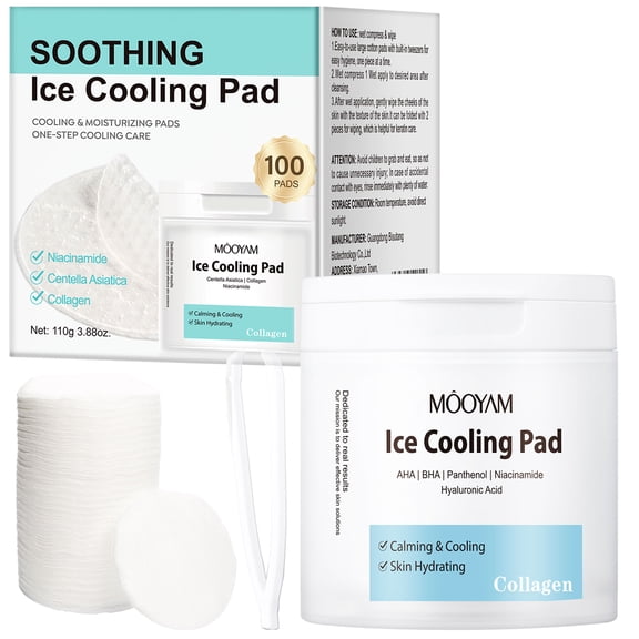 Mooyam Ice Cooling Pad Skincare Toner Pads – Brightening, Hydrating & Soothing 100 count