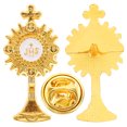 thumbnail image 4 of BRIGHTFUFU 4 broches católicos de solapa para primera comunión, broches religiosos para niños y niñas, broches de aleación de zinc para trajes, accesorios para fiestas y celebraciones., 4 of 7