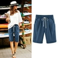 thumbnail image 3 of Summer Fashion Womens Bermuda shorts Plus Size Solid Color Temperament Clearance Under 10$!, 3 of 3