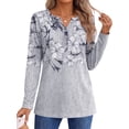 thumbnail image 3 of Fantaslook Henley Long Sleeve Shirts for Women Casual V Neck Fall Tops Dressy Work Blouses, 3 of 9