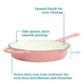 thumbnail image 4 of The Pioneer Woman 12-inch Pink Enamel Cast Iron Skillet, 4 of 7