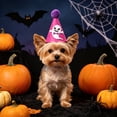 thumbnail image 6 of Aoznliie Dog Hat, Funny Adjustable Halloween Hat for Party Apparel, 4x4 inch Lightweight Pet Party Hat for Halloween Photo Props, Purple, 6 of 6