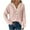 Pink_1, variant on Godom Women's Hoodie Oversized Waffle Knit Tops Casual Shirts Long Sleeve V Neck Solid Color Casual Tunic Sweatshirt