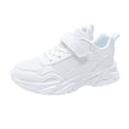 thumbnail image 3 of LYHaoo Lightweight Breathable Mesh Sneakers For Boys And Girls Comfortable Soft Thick Sole Running Shoes for School Sports,White,Sizes 6(10.24") Big Kid, 3 of 7