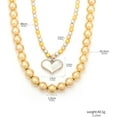 thumbnail image 2 of Chunky Heart Pendant Necklace for Women - Layered Faux Pearl Necklace Beaded Chain - Dainty Costume Accessories Jewelry Gift for Birthday Halloween Christmas Party, 2 of 7