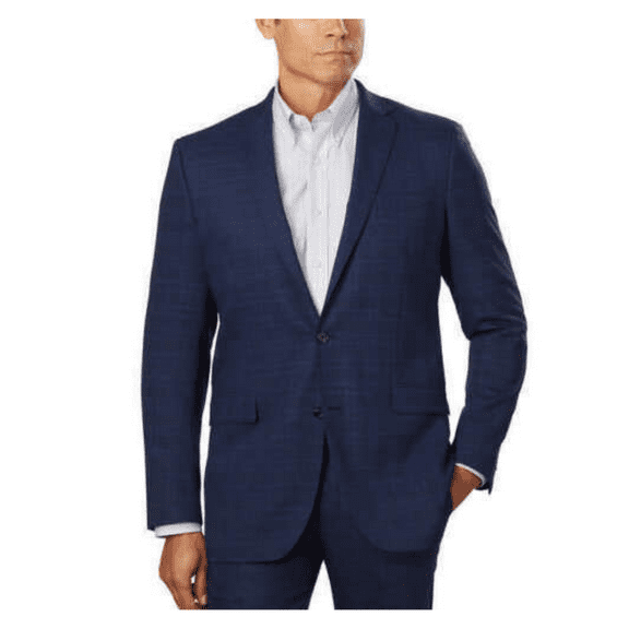 Kenneth Cole New York Men's Stretch, Slim-Fit 2 Button Closure Sport Coat 40L/Blue