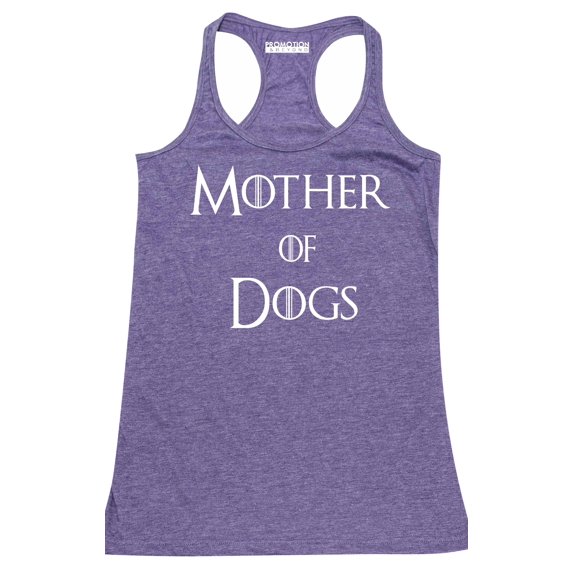 P&B Mother of Dogs Funny Women's Tank Top, Heather Purple, L