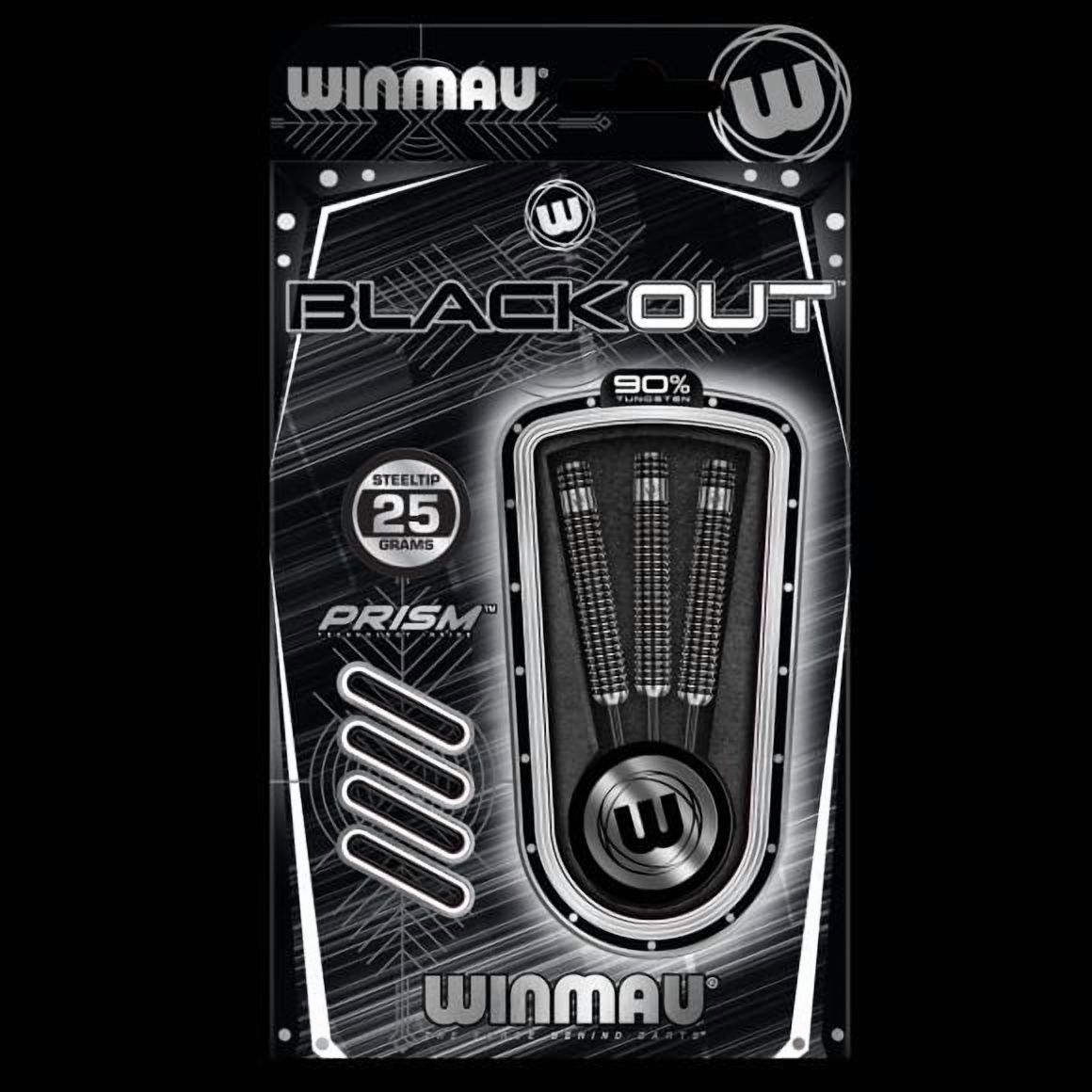 Winmau Blackout Steel Tip Dart Set 25 gram 90% Tungsten alloy