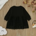 thumbnail image 5 of Sngxgn Girl's Long Sleeve Neck Dress Casual Flared Dresses(Black,100), 5 of 5