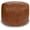 Amaretto, variant on Thgonwid Unstuffed 16.5*12.5 inch Vegan Leather Pouf, Matte Coffee