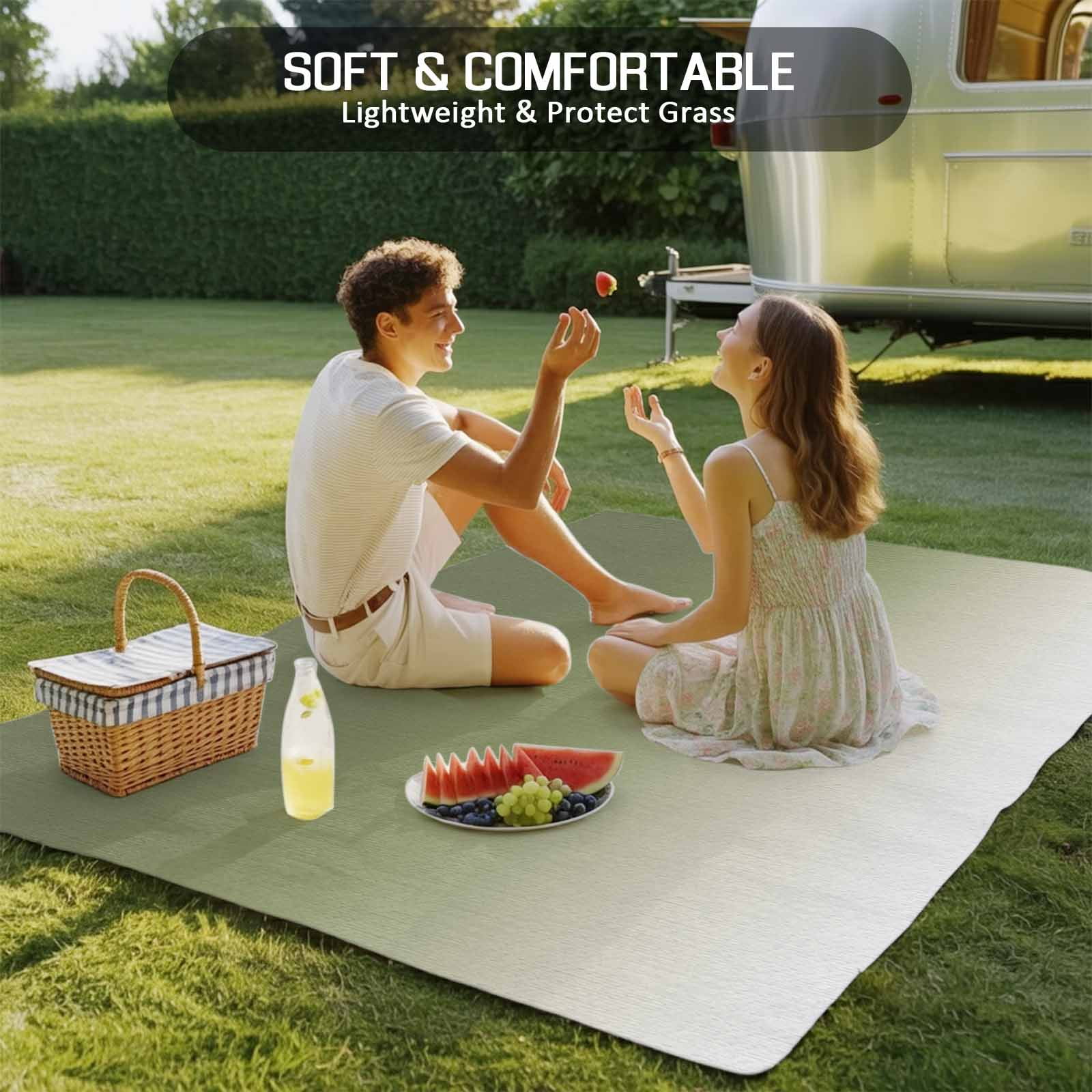 Outdoor Rug 5x8ft Sage Green Large Area Rug Ombre Indoor Outdoor Carpet Outdoor Rugs Mats for Patio Camping,RV,Front Door, Outside Decor