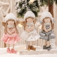 thumbnail image 2 of Pink Lace Skirt Plush Cute Angel Girl Doll Handmade Crafts Pendant Christmas Tree Hanging Ornaments New Year 2022 Xmas Gift Toy, 2 of 5