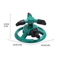 thumbnail image 3 of 360 Rotating Sprinkler, Automatic Lawn Sprinkler For Yard, Garden Irrigation System With Adjustable Spray, Large Area Water Sprinkler For Grass And Botanicals, Green, 3 of 8