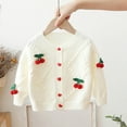 thumbnail image 5 of Posijego Little Girls Cute Cardigan Sweaters Crew Neck Knit Cardigans Long Sleeve Casual Sweater for Girls, 5 of 9