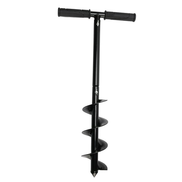 Garden Auger Drill Bit, Hand Operated Auger Drill Bit T Shaped Effortless Use Versatile Cold Rolled Steel High Hardness for Bedding Plant
