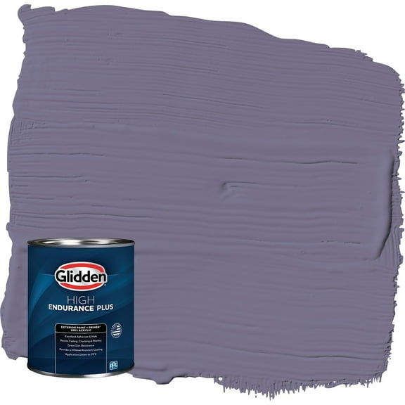 Glidden HEP Plum Shade / Purple Semi-Gloss Exterior Paint with Primer, 1 Quart