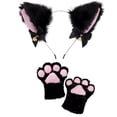 thumbnail image 3 of Lindos accesorios de cosplay de gato de dibujos animados, aro para el pelo con orejas de gato, guantes con garras de gato, accesorios de cola de gato, lindo conjunto, fácil de usar, estilo, 3 of 6