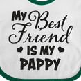 thumbnail image 4 of Inktastic My Best Friend is My Pappy with Hearts Boys or Girls Baby Bib, 4 of 4