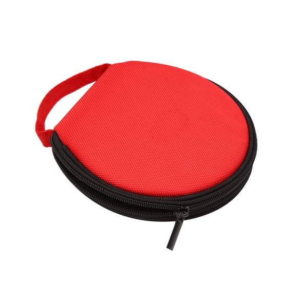 20 Discos CD DVD Maletín Bolsa de Almacenamiento de Cremallera Nylon Rojo para Coche