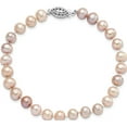 thumbnail image 3 of Sterling Silver Rh-Plated 6-7mm Purple Fw Cultured Pearl Bracelet (7.25 X 7) Made In Canada qh4763-7.25, 3 of 5