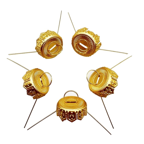 National Artcraft 7/8" Gold Classic Style Decorative Ornament Cap - (Pk/50)