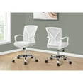 thumbnail image 4 of Monarch Specialties Office Chair, Swivel, Ergonomic, Armrests, Computer Desk, Work, White Mesh, 4 of 5