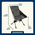 thumbnail image 3 of GCI Outdoor ComPack Rocker Compact Foldable Rocking Camp Chair, Heathered Pewter, 3 of 6