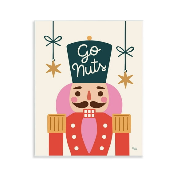 Stupell Industries - Go Nuts Nutcracker Wall Plaque Art, 11 x 14, Made In USA
