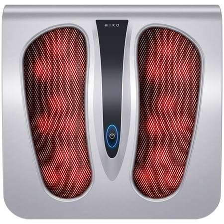 Miko Foot Massager Machine with Heat, Shiatsu Kneading Massager with 18 Massage Nodes