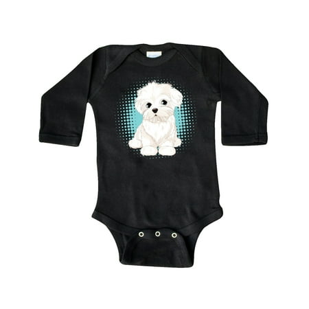 

Inktastic Maltese Puppy Dog Gift Baby Boy or Baby Girl Long Sleeve Bodysuit