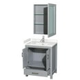 thumbnail image 2 of Wyndham Collection Sheffield 30" Metal Single Bathroom Vanity in White/Gray, 2 of 3