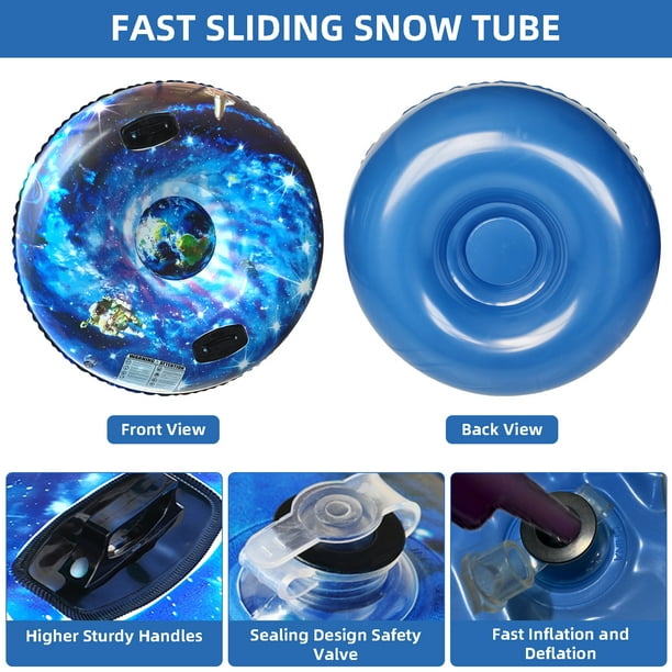 Tube à Neige Géant 33,5 Pouces Pour Adultes - Luge Gonflable Avec Poignées Solides, Jouet D'hiver En PVC Résistant Au Froid -25°C