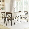 thumbnail image 4 of Emma + Oliver X-Back Chair with Metal Bracing and Hand Stained Fruitwood Seat, 4 of 15