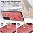 thumbnail image 2 of Allytech Wallet Case for Samsung Galaxy S22, Support Car Mount, Luxury PU Leather Shockproof Anti-Fall 360° Finger Ring Stand Rotatable Kickstand Case with Magnetic Snap & Card Slots - Pink, 2 of 8