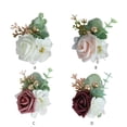 thumbnail image 3 of Sonducket Flores de muñeca vintage para padrino de boda, textura simulada, ceremonias de fiestas duraderas Ropa, zapatos y accesorios Miscelánea camafeo marrón, 3 of 6