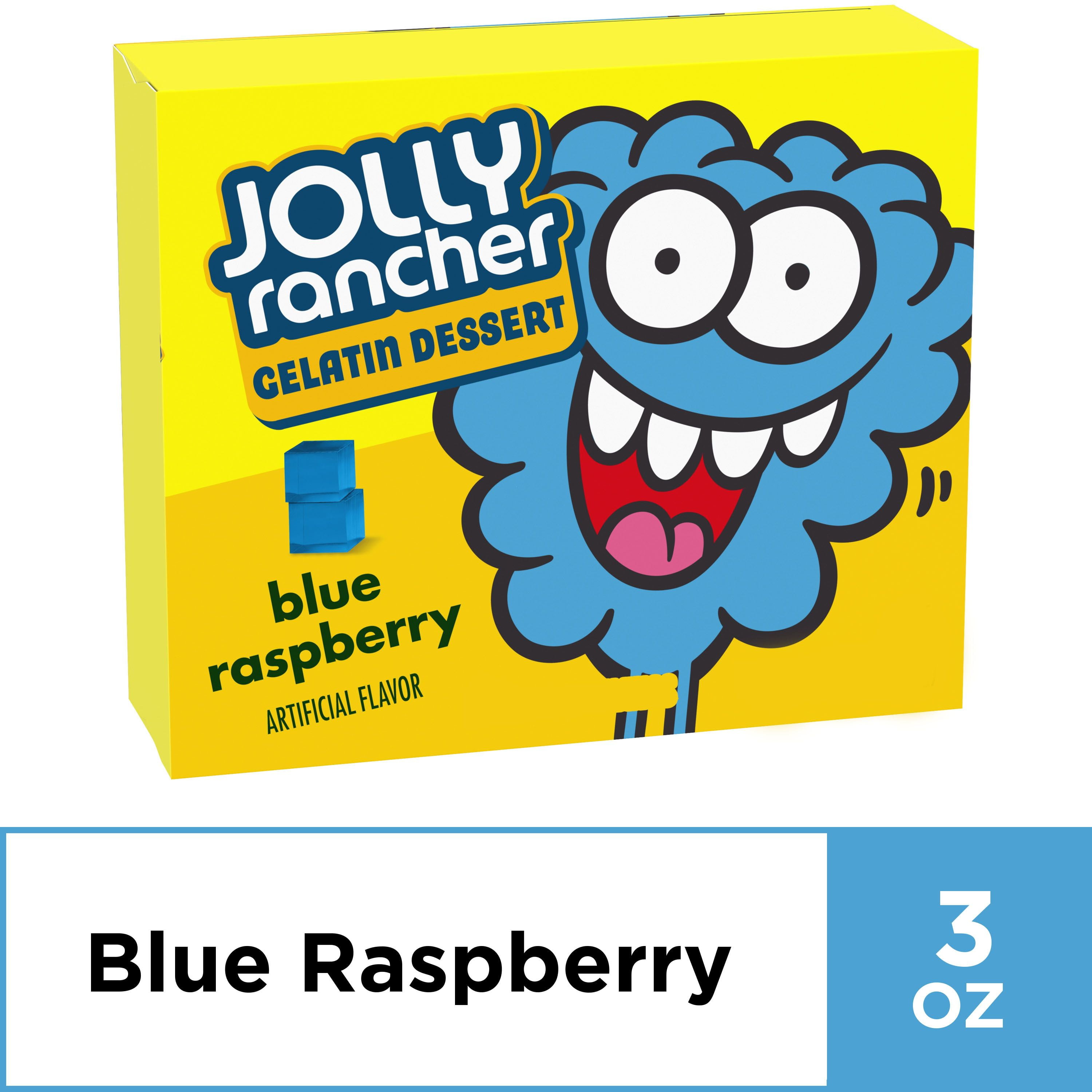Jolly Rancher Sour Blue Raspberry Gelatin Dessert, 3 oz Box Walmart