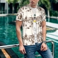 thumbnail image 6 of Zufioo Western Desert Cowboys3 Print Men's Baseball Short Sleeve, Moisture Wicking Button-Down Hip Hop Tee-4X-Large, 6 of 7